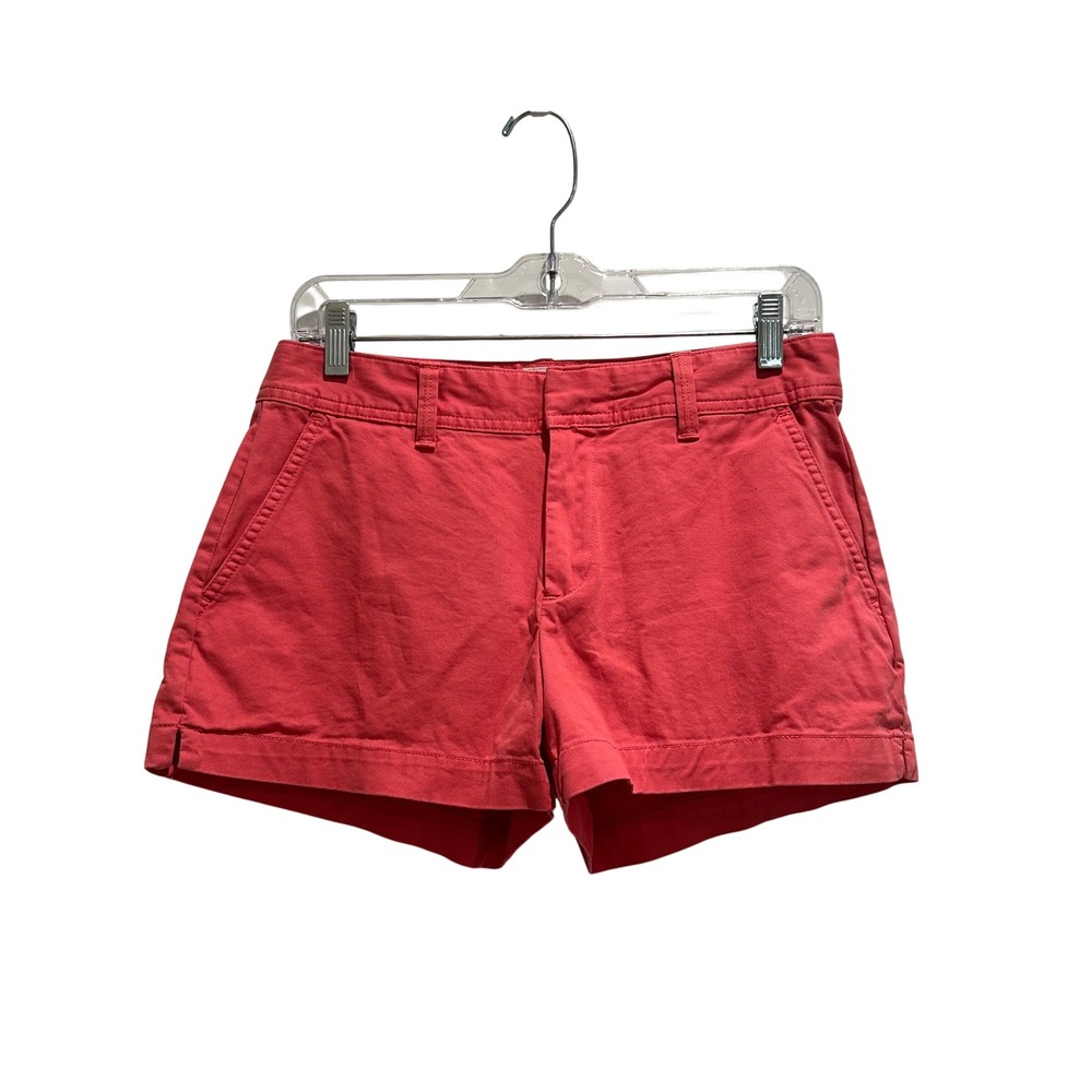 Gap City Shorts Lipstick Pink 3 Inch Inseam Chino Stretch Womens 2 Preppy Cotton
